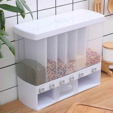 Wall Mounted 10 kg Rice Bucket & Pulse Dispenser