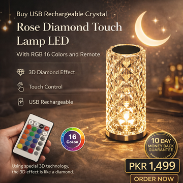 Crystal Rose Diamond Touch Lamp