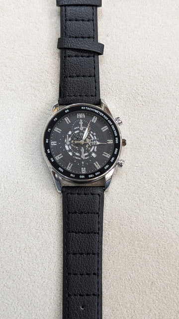 Vitz Vogue Black Men Watch