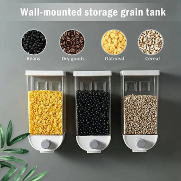 Wall-Mounted Food Storage Dispenser and Organizer