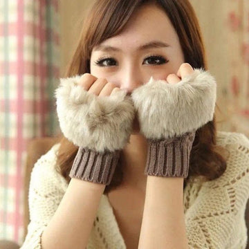 Winter Faux Fur Knitted